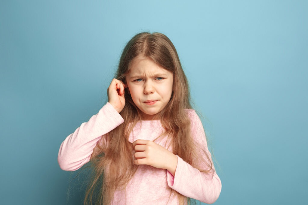 child with ear ache