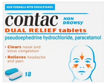 contac dual relief tablets non drowsy